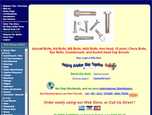 Tablet Screenshot of gen-aircraft-bolts.com